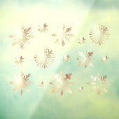Autocollant Pour Fenêtre Élégant Motif Faux Gold Shimming Snowflake (Feuille 3)