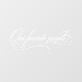 Autocollant Pour Fenêtre Élégant Notre Mariage préféré Miroir Decal (Feuille)