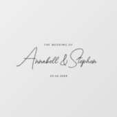 Autocollant Pour Fenêtre Élégant, Police d'écriture manuscrite, Mariage (Feuille)