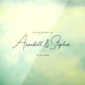 Autocollant Pour Fenêtre Élégant, Police d'écriture manuscrite, Mariage (Feuille 3)