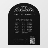 Autocollant Pour Fenêtre Élégant, Royal, Affaires, Heures d'ouverture et Co (Feuille)