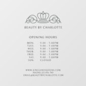 Autocollant Pour Fenêtre Élégant, Royal, Prix d'affaires & Heures d'ouvertu (Feuille)