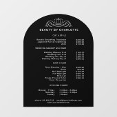 Autocollant Pour Fenêtre Élégant, Royal, Prix d'affaires & Heures d'ouvertu (Feuille)