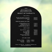 Autocollant Pour Fenêtre Élégant, Royal, Prix d'affaires & Heures d'ouvertu (Feuille 3)