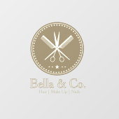 Autocollant Pour Fenêtre Élégant salon professionnel intemporel pour cheveu (Feuille)