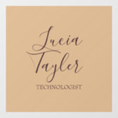 Autocollant Pour Fenêtre Élégant script commercial blush (Feuille)