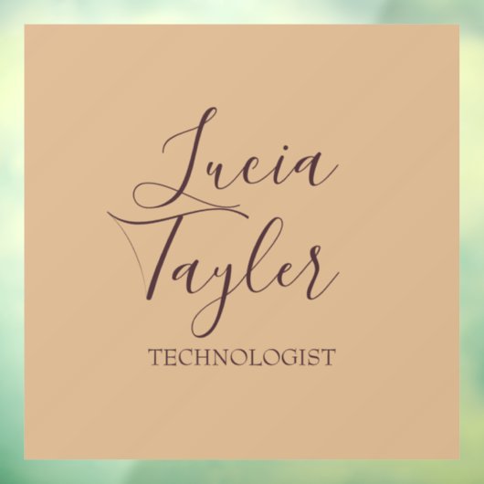 Autocollant Pour Fenêtre Élégant script commercial blush (Feuille 3)