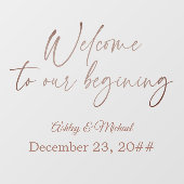 Autocollant Pour Fenêtre Élégant script de calligraphie simple Bohème moder (Feuille)