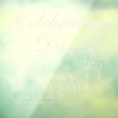 Autocollant Pour Fenêtre Elegant White Celebration Day! Bridal Shower (Feuille 3)