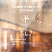 Autocollant Pour Fenêtre Elegant White Weddings Celebrating Love Romance (Feuille 2)
