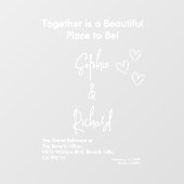 Autocollant Pour Fenêtre Elegant White Weddings Celebrating Love Romance (Feuille)