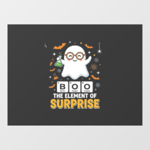Autocollant Pour Fenêtre Élément de surprise de fantôme de design Halloween