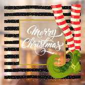 Autocollant Pour Fenêtre Elf Legs Joyeux Noël (Feuille 2)