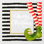 Autocollant Pour Fenêtre Elf Legs Joyeux Noël (Feuille)