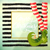 Autocollant Pour Fenêtre Elf Legs Joyeux Noël (Feuille 3)