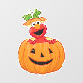 Autocollant Pour Fenêtre Elmo | Halloween Jack-O-Lantern (Feuille)