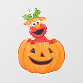 Autocollant Pour Fenêtre Elmo | Halloween Jack-O-Lantern (Feuille)