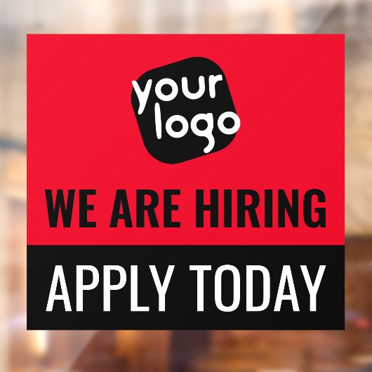 Autocollant Pour Fenêtre Embauche en cours Candidature aujourd'hui Marque d (Feuille 2)