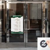 Autocollant Pour Fenêtre Emerald Green Agate sur le menu des services blanc (Porte de bureau)