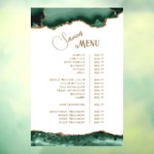 Autocollant Pour Fenêtre Emerald Green Agate sur le menu des services blanc (Feuille 3)