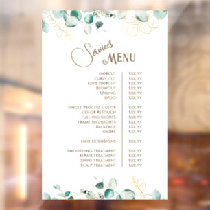 Autocollant Pour Fenêtre Emerald Greenery Services Menu Clôture de fenêtre