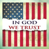 Autocollant Pour Fenêtre En Dieu, nous faisons confiance à la foi, à la lib (Feuille 3)