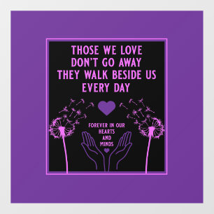 Autocollant Pour Fenêtre En Mémoire Bereavement Et Perdre Photo Impression