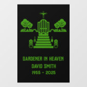 Autocollant Pour Fenêtre En mémoire Bereaver Gardener funérailles (Feuille)