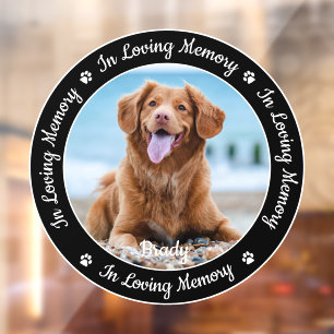 Autocollant Pour Fenêtre En mémoire d'amour Photo personnalisée Pet Memor