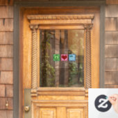 Autocollant Pour Fenêtre Endoscopie Peace Love (Porte d'accueil)