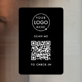Autocollant Pour Fenêtre Enregistrement de code QR | Black Business Logo sa