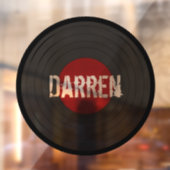 Autocollant Pour Fenêtre Enregistrement Rock N Rouleau personnalisé (Feuille 2)