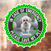 Autocollant Pour Fenêtre Enregistrer Mon Animal De Sécurité Nom Photo Coule (Feuille 2)