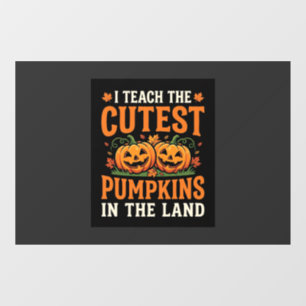 Autocollant Pour Fenêtre Enseignant Halloween Dessin de citrouilles le plus