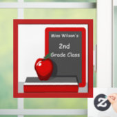 Autocollant Pour Fenêtre Enseignants Apple Chalkboard Classroom Personnalis (Maison)