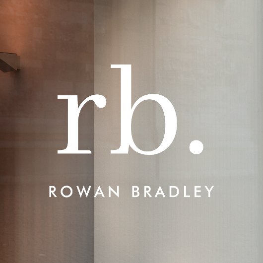 Autocollant Pour Fenêtre Enseigne classique élégante moderne minimale Monog