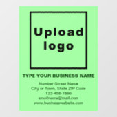 Autocollant Pour Fenêtre Enseigne commerciale sur adhésif de fenêtre vert c (Feuille)