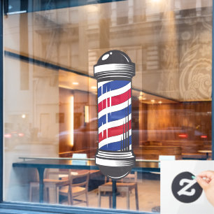 Autocollant Pour Fenêtre Enseigne de barbier de salon de coiffure pour homm