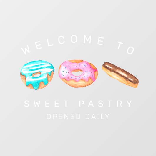 Autocollant Pour Fenêtre Enseigne de bienvenue d'affaires de boulangerie do (Feuille)