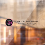 Autocollant Pour Fenêtre Enseigne de bureau Plaque nominative Porte Entrepr (Feuille 2)