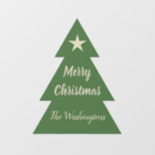 Autocollant Pour Fenêtre Enseigne de fenêtre d'arbre de Noël personnalisée (Feuille)