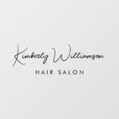 Autocollant Pour Fenêtre Enseigne de nom d'entreprise en écriture manuscrit (Feuille)