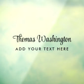 Autocollant Pour Fenêtre Enseigne de nom d'entreprise en écriture stylisée (Feuille 3)