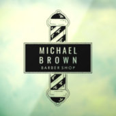 Autocollant Pour Fenêtre Enseigne de pole de commerce de barbier (Feuille 3)