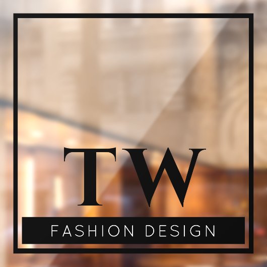 Autocollant Pour Fenêtre Enseigne de société de mode Transparent Noir (Feuille 2)