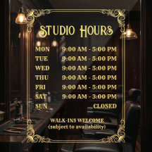 Enseigne d'horaires de magasin de style vintage. C