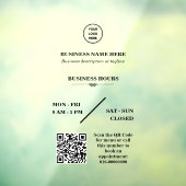 Autocollant Pour Fenêtre Enseigne personnalisée d'heures d'ouverture de mag (Feuille 3)