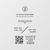 Autocollant Pour Fenêtre Enseigne personnalisée d'heures d'ouverture de mag (Feuille)