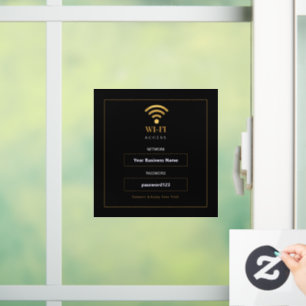 Autocollant Pour Fenêtre Enseigne WiFi moderne personnalisée