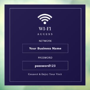 Autocollant Pour Fenêtre Enseigne WiFi moderne personnalisée